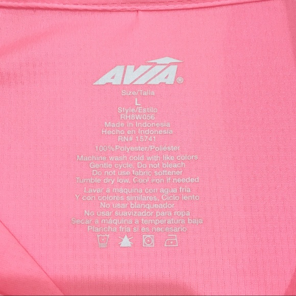 NWOT Avia Pink 1/2 Zip Fitness Pullover - Picture 4 of 4